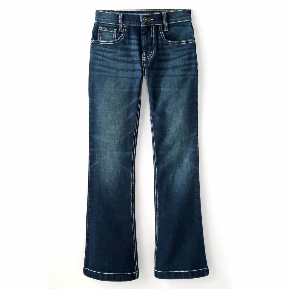 NEW CRUEL GIRL girl's violet trouser jeans in indigo with silver